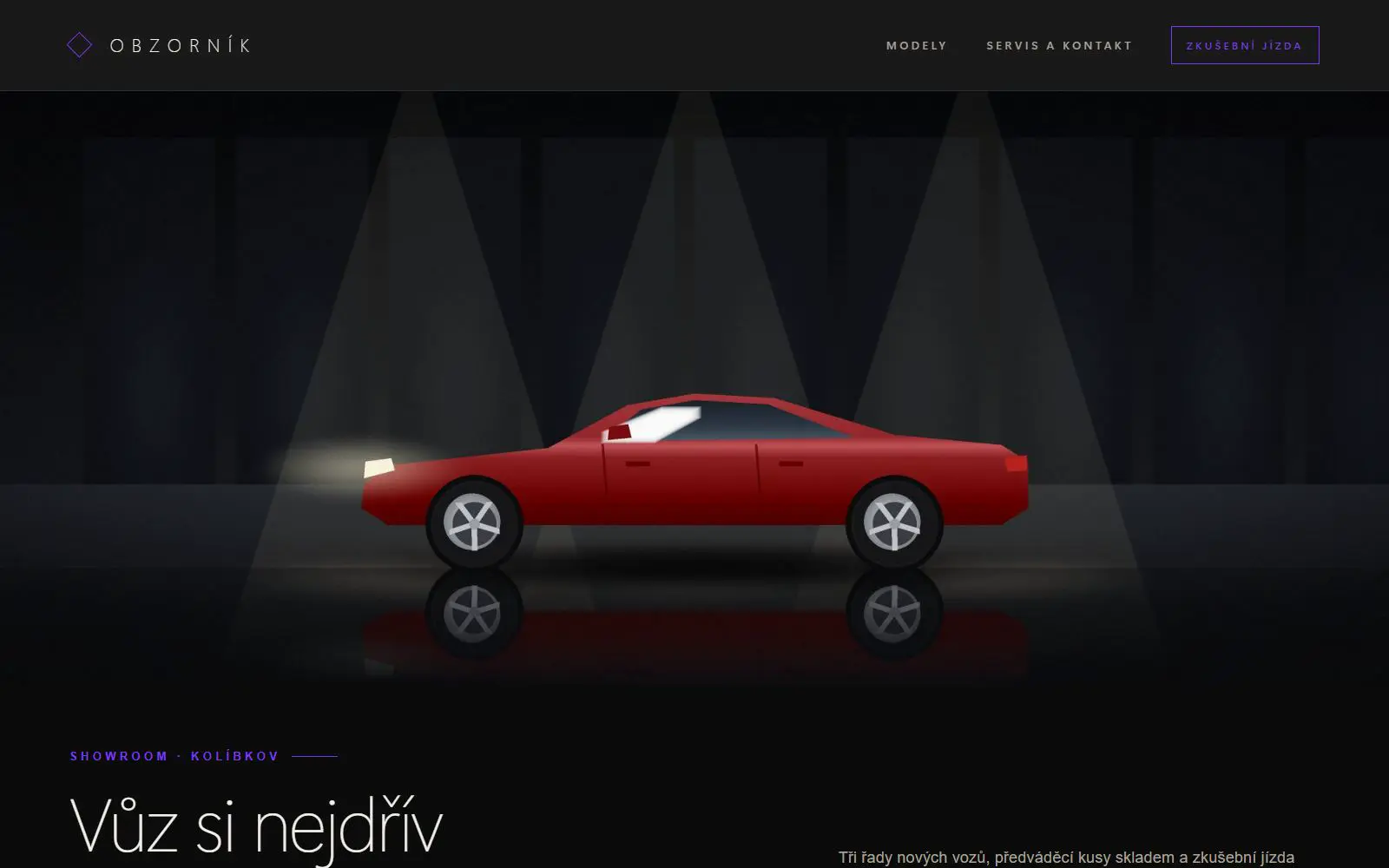 Vzor Autosalon – fialová
