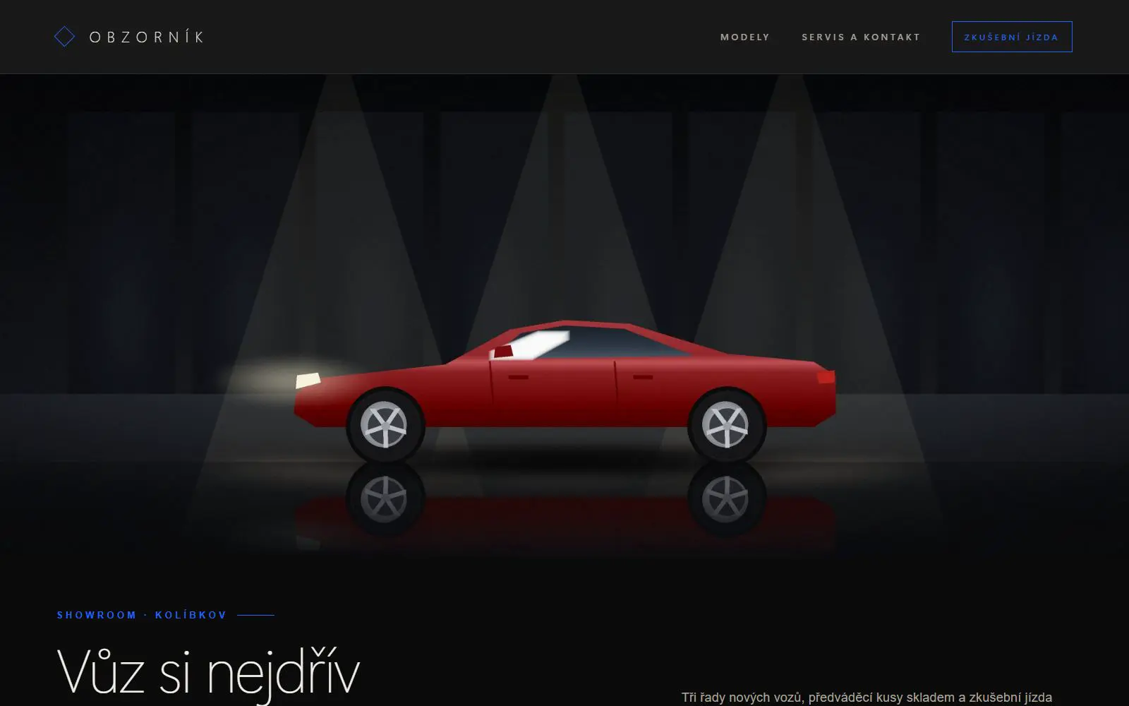 Vzor Autosalon – modrá