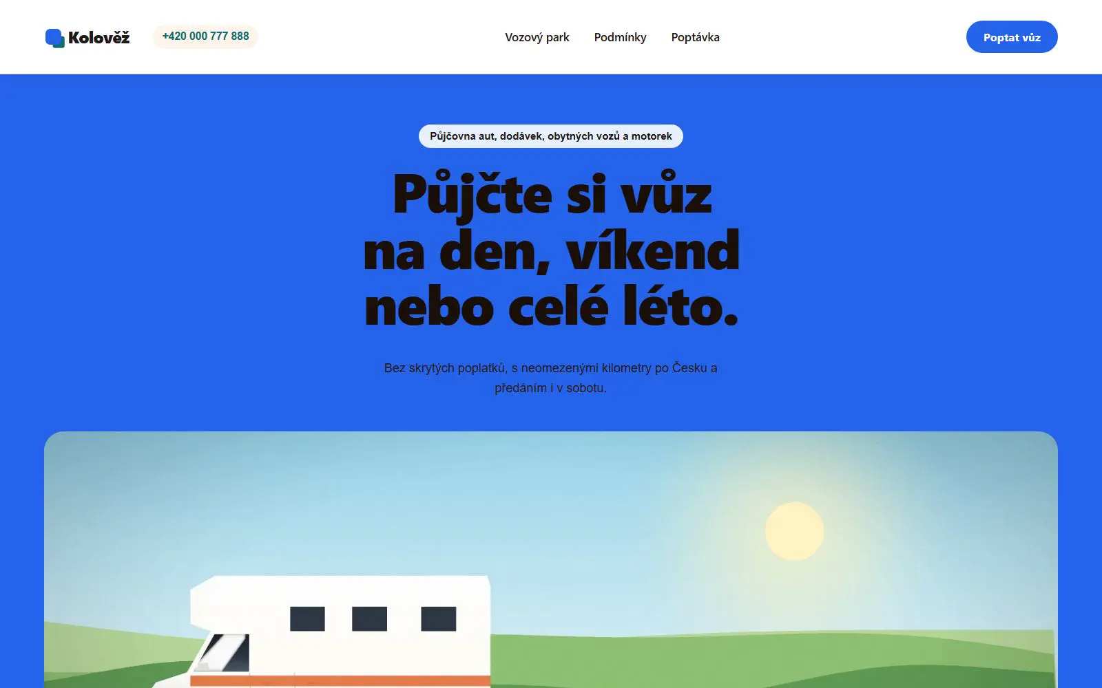 Vzor Půjčovna – modrá