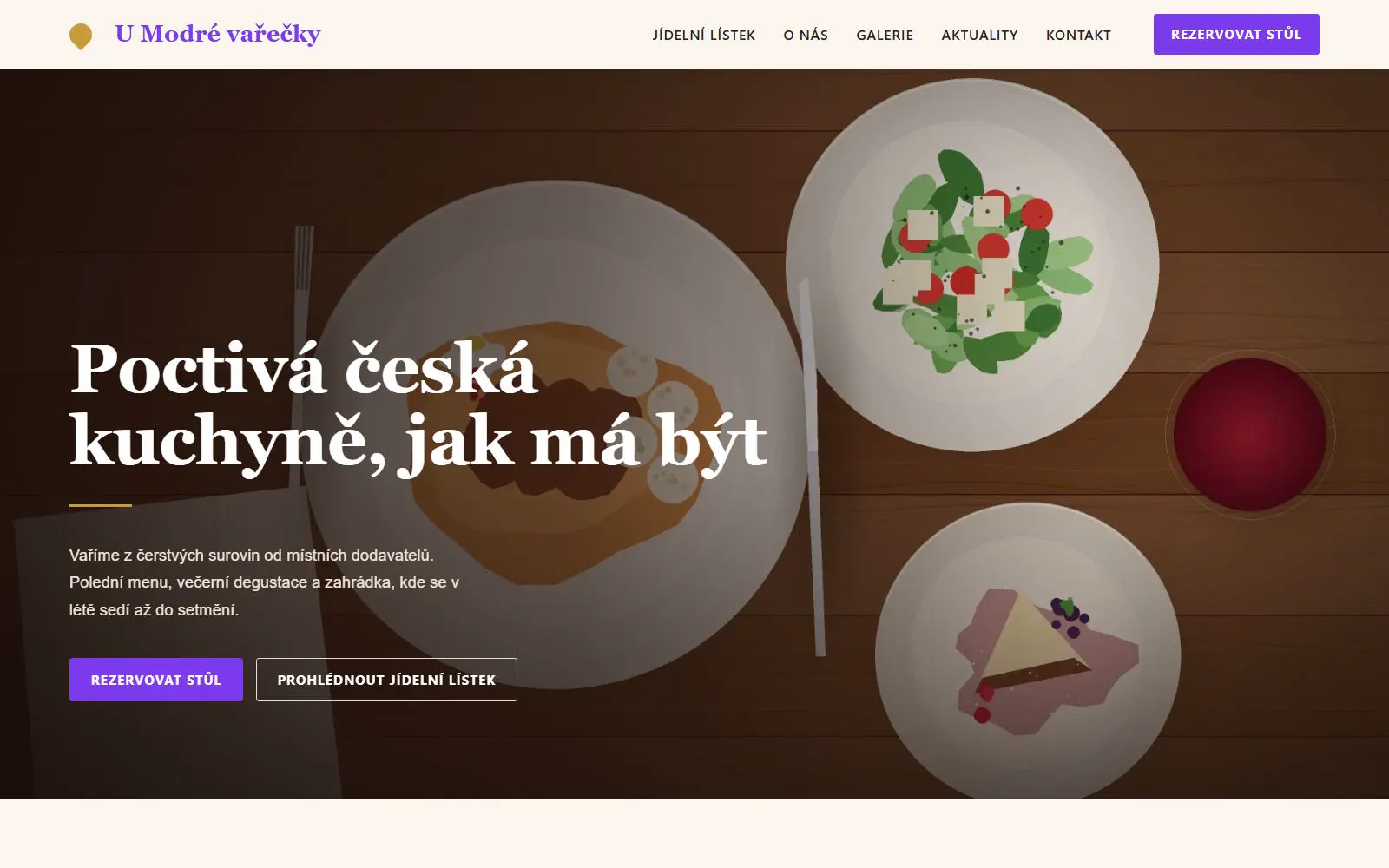 Vzor Restaurace – fialová