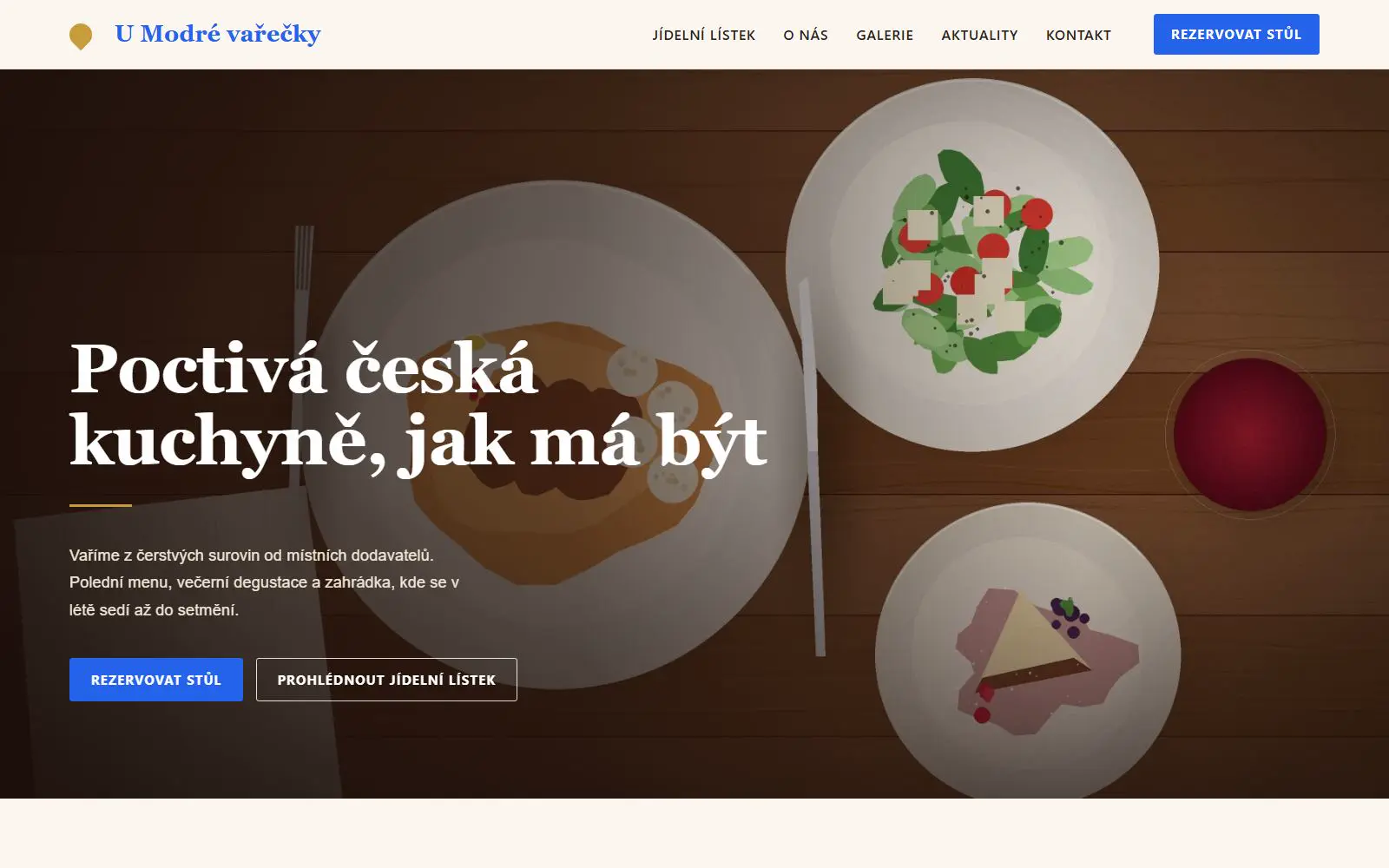 Vzor Restaurace – modrá