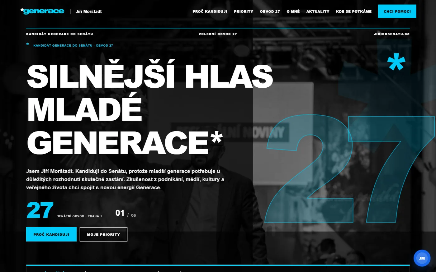 Úvod webu: Silnější hlas mladé generace